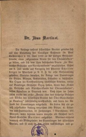 Dr. Adam Martinet : Lebensskizze