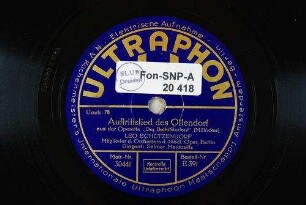Auftrittslied des Ollendorf : aus der Operette "Der Bettelstudent" / (Millöcker)