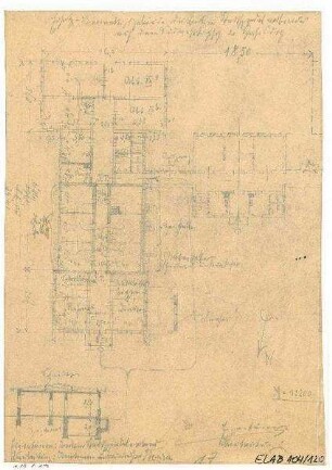 Bauplan Gebäude ( Zeichnung, Skizze)