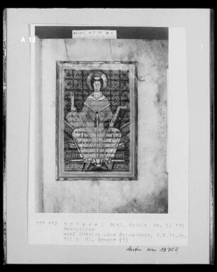 Ms II 175, Evangeliar, fol. 2: Heiliger Gregor