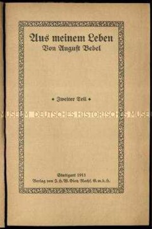 Autobiographie von August Bebel