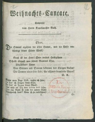 Weihnachts-Cantate