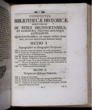 Conspectus bibliothecae historicae, scriptorum de rebus brunsvicensibus