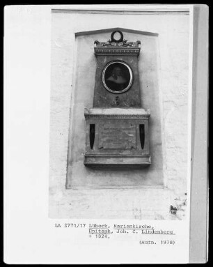 Epitaph des Joh. C. Lindenberg, gest. 1824