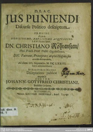 Ius puniendi discursu politico descriptum