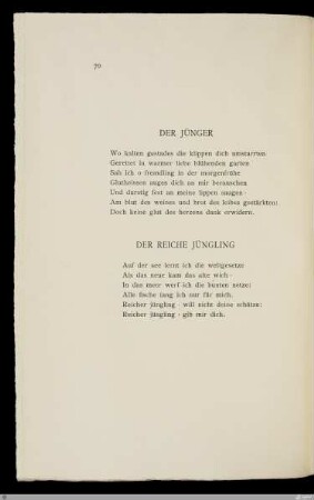 Der reiche Jüngling