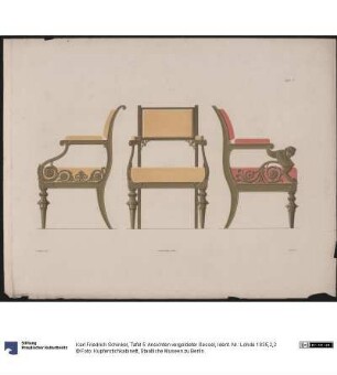 Tafel 5: Ansichten vergoldeter Sessel