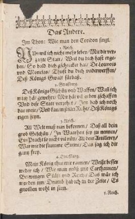 Das Andere. Jm Thon: Wie man den Coridon singt.