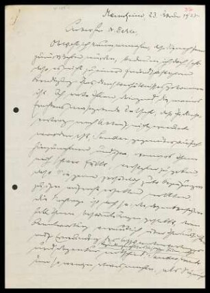 [Brief von Otto Selz an Julius Bahle vom 23. Februar 1937]