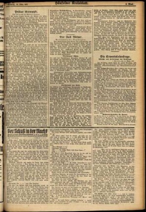 Zweite Ausgabe vom Dienstag, den 15. März 1927.