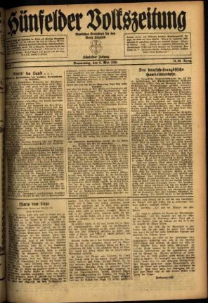 Ausgabe vom Donnerstag, den 06. Mai 1920.