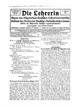 Einladung zur Generalversammlung Pfingsten 1916 : (Landesverein Preuß. Volksschullehrerinnen)