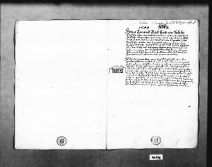 Beschreibung und Gutachten zu den von Hans Conrad Rab entworfenen Gradierpfannen, zwei Zeichnungen dazu (41 x 31,5 cm)