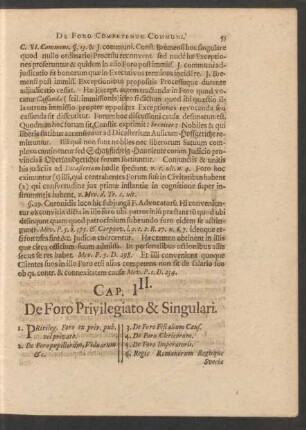 Cap. III. De Foro Privilegiato & Singulari.
