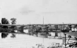 Eisenbahnbrücke Ladenburg 1946/Neckar