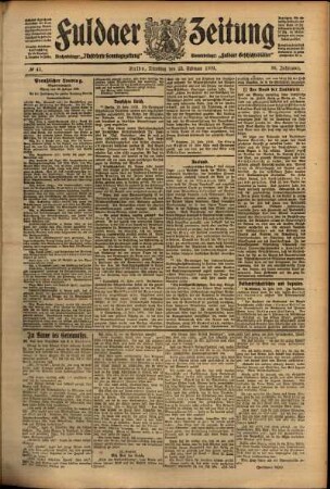 Ausgabe vom Dienstag, den 23. Februar 1909.