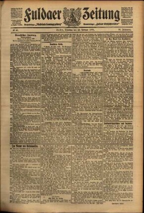 Ausgabe vom Dienstag, den 23. Februar 1909.