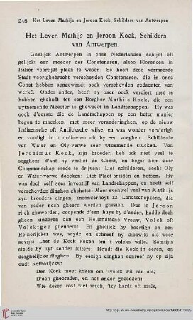 Het leven Mathijs en Jeroon Kock, Schilders van Antwerpen