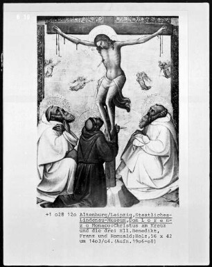 Christus am Kreuz mit den Heiligen Benedikt, Franziskus und Romuald, Folio 00023