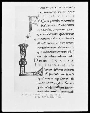 Epistolar — Initialen F und L, Folio 12verso