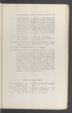Théatre et musique
