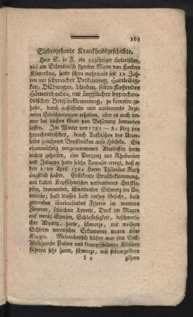 Siebenzehnte Krankheitsgeschichte