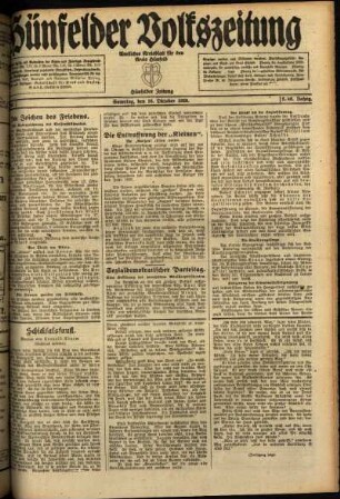 Ausgabe vom Samstag, den 16. Oktober 1920.