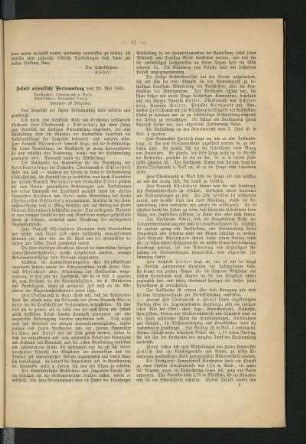 Zehnte ordentliche Versammlung vom 20. Mai 1882
