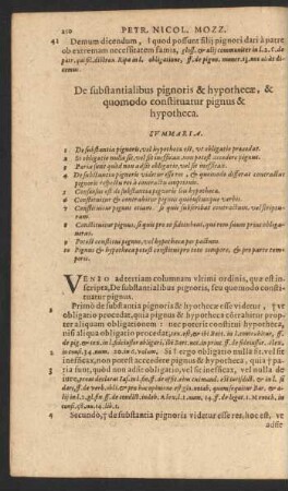 De substantialibus pignoris & hytopthecae, & quomodo constituatur pignus & hypotheca.