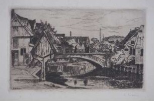 „Medembrücke“ Otterndorf, um 1910 (Ernst Eitner)