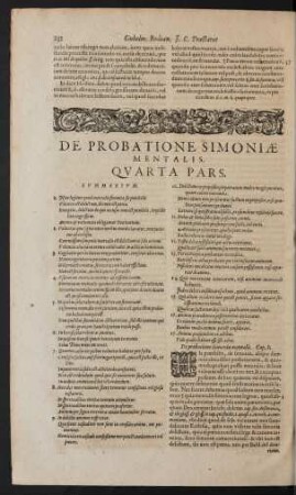 De Probatione Simoniae Mentalis. Quarta Pars