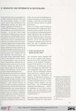D. Renovatio und Reformatio in Deutschland
