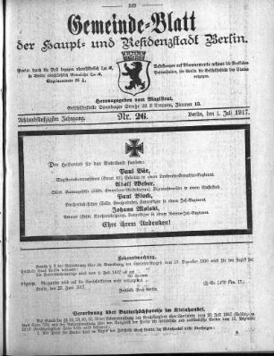 1917,26: Nr. 26, 1. Juli 1917
