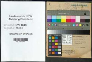 Entnazifizierung Wilhelm Hellemeier , geb. 25.03.1886 (Maschinenbaumeister)