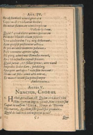 Actus V. Nuncius. Chorus.