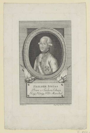 Bildnis des Frieder. Iosias v. Sachsen Coburg