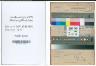 Entnazifizierung Erich Koch , geb. 26.12.1902 (Bankdirektor)