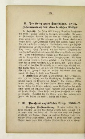 III. Preußens unglücklicher Krieg. 1806-7