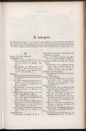 II. Sachregister.