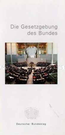 Informationsbroschüre des Bundestages zur Gesetzgebung des Bundes und der Bundesländer