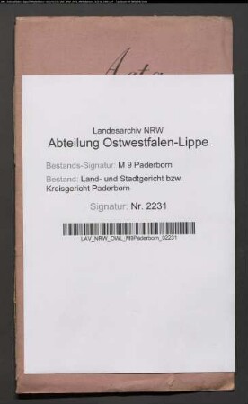 Erblasser: Kösters, Clara Anna Benedicta: