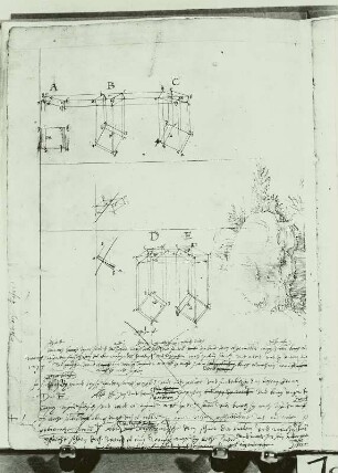 Seite 176 mit Perspektivzeichnungen : Dresdner Skizzenbuch (1507/1528). Seite 176 mit Perspektivzeichnungen. Dresden: SLUB Mscr.Dresd.R.147.f