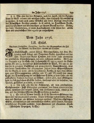 Vom Jahr 1736.