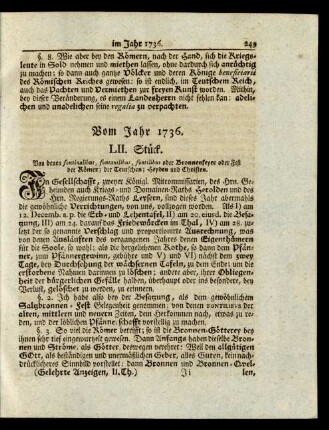 Vom Jahr 1736.