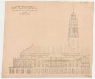 Thiersch, Friedrich von; Frankfurt / Main (Hessen); Festhalle - Nordfassade (Ansicht)