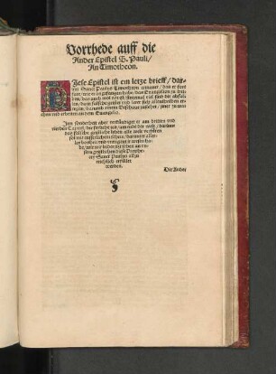Vorrhede auff die Ander Epistel S. Pauli / An Timotheon.