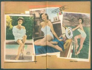 Ruth Roman, Margaret Rowe, Debra Paget - [Ilustración] : Pebetas de PBT