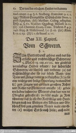 Das XII. Capitel. Vom Schweren