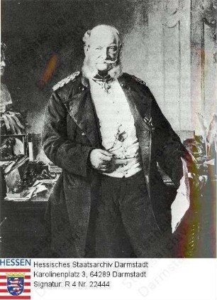 Wilhelm I. König v. Preußen, 1871 deutscher Kaiser Wilhelm I. (1797-1888) / Porträt, vor Schreibtisch stehend, Kniestück