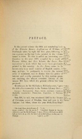 The fifth book of the "Historia rerum Anglicarum" of William of Newburgh